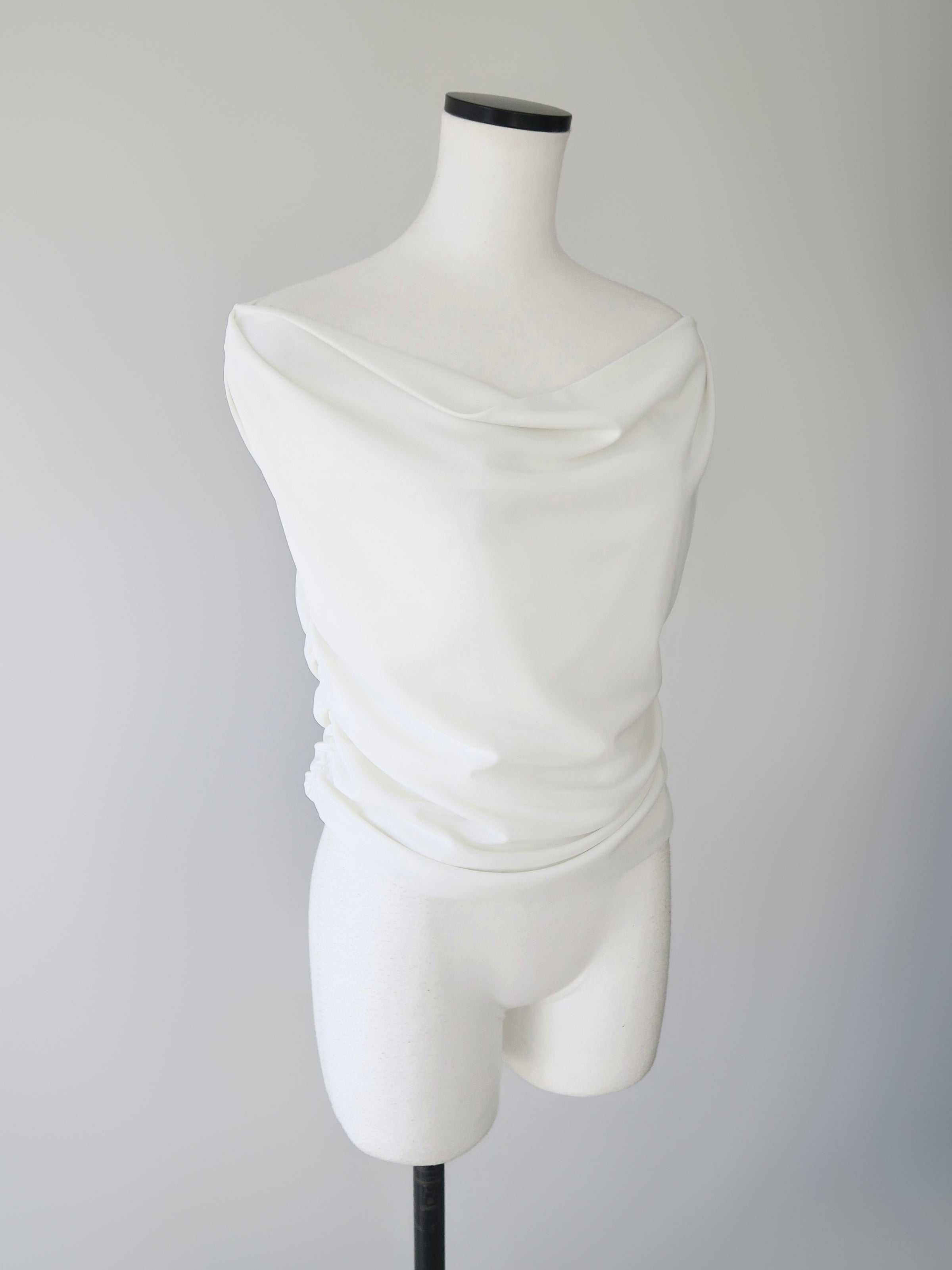 fluid drape neck top