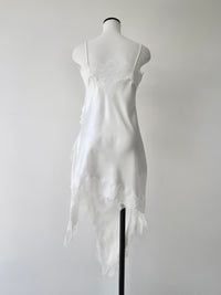 satin lace hem cami dress