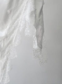 satin lace hem cami dress