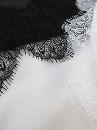 satin lace hem cami dress