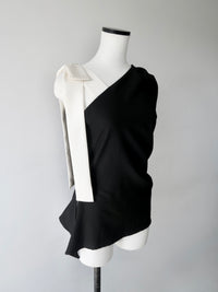 ribbon one shoulder setup