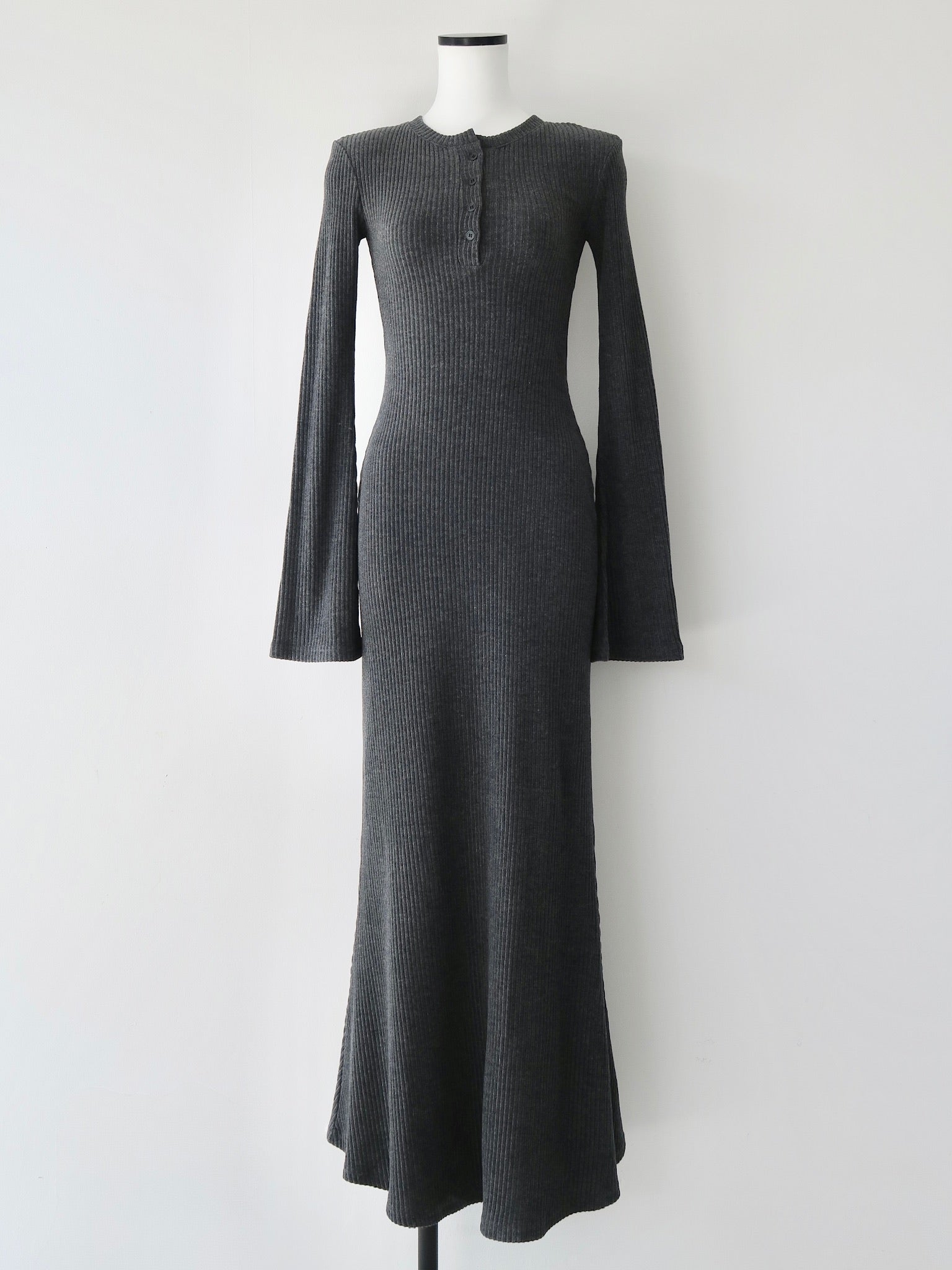 bell sleeve wool dress