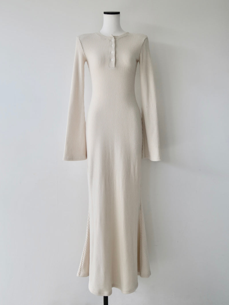 bell sleeve wool dress