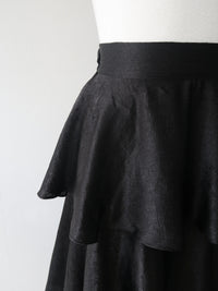 satin tiered long skirt