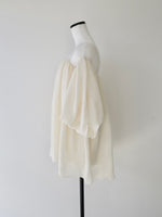 off shoulder chiffon blouse