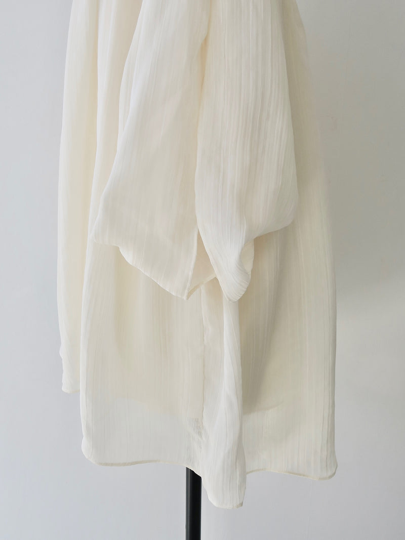 off shoulder chiffon blouse