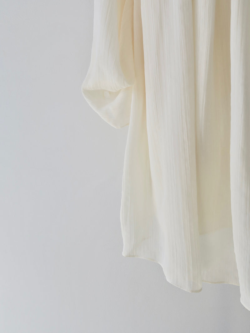 off shoulder chiffon blouse
