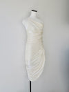 luminous gathered dress