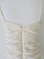 luminous gathered dress