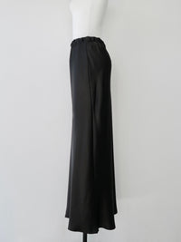 silky satin long skirt