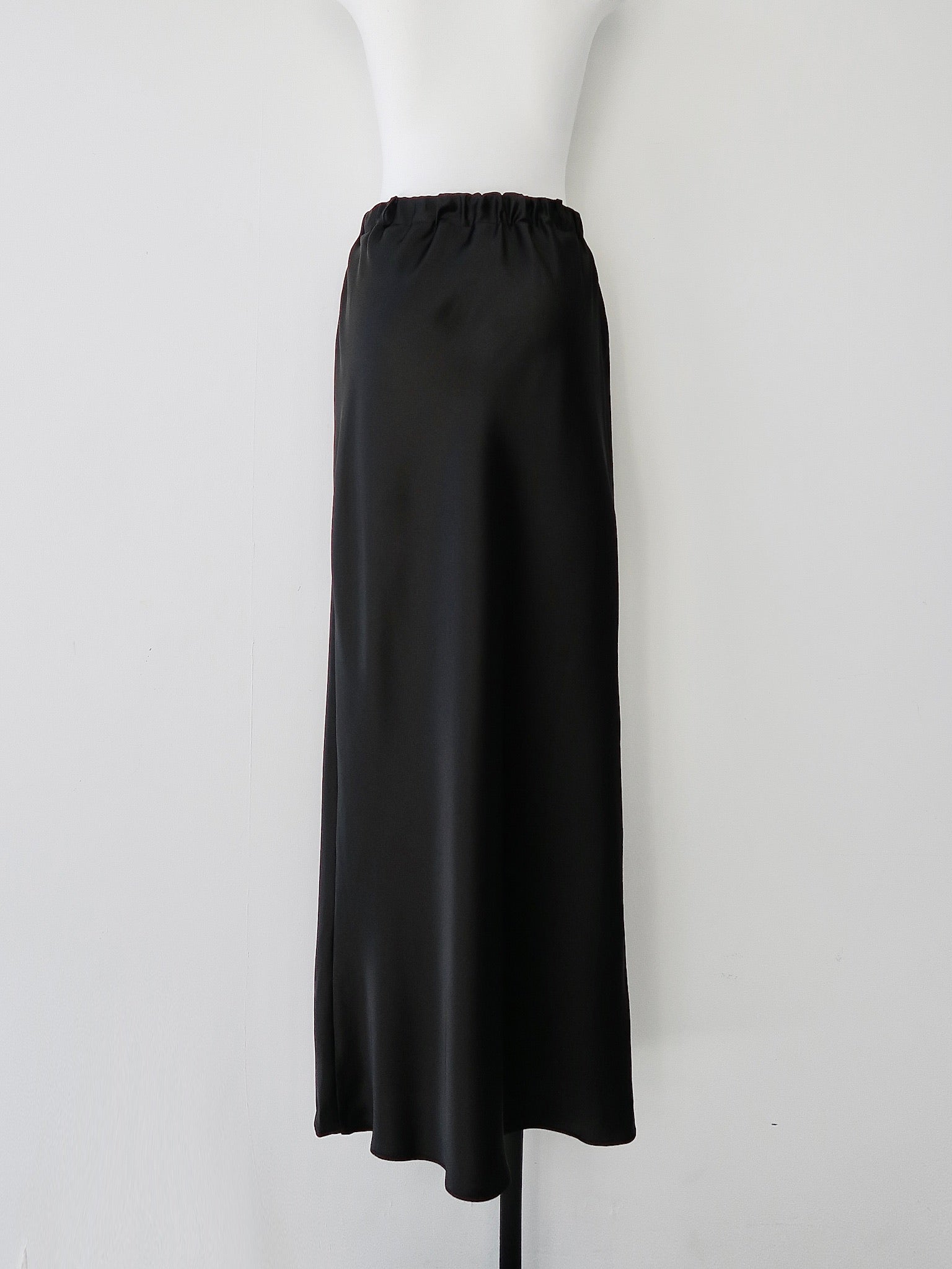 silky satin long skirt