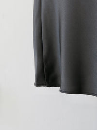 silky satin long skirt