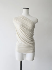 one shoulder drape top