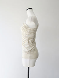 one shoulder drape top