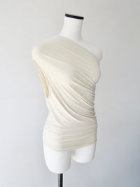 one shoulder drape top