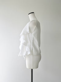 asymmetric ruffle top