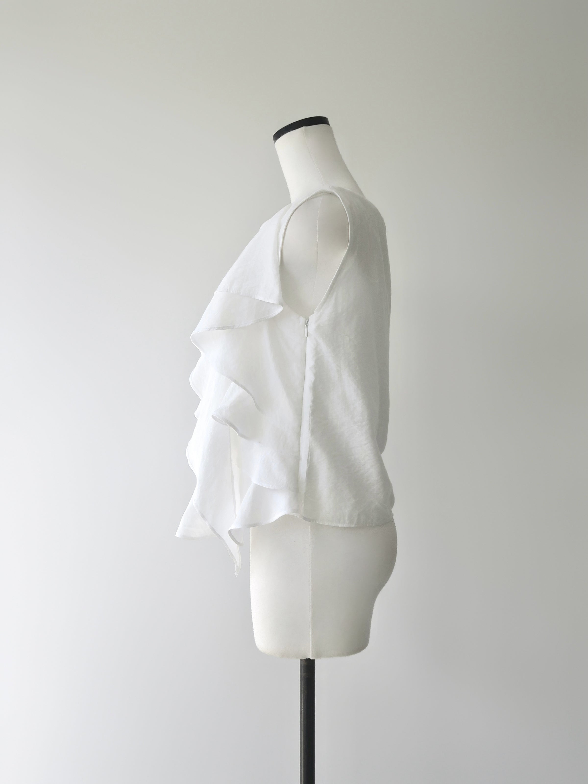 asymmetric ruffle top