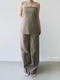 minimal strapless bustier