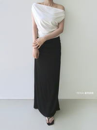 fluid drape neck top