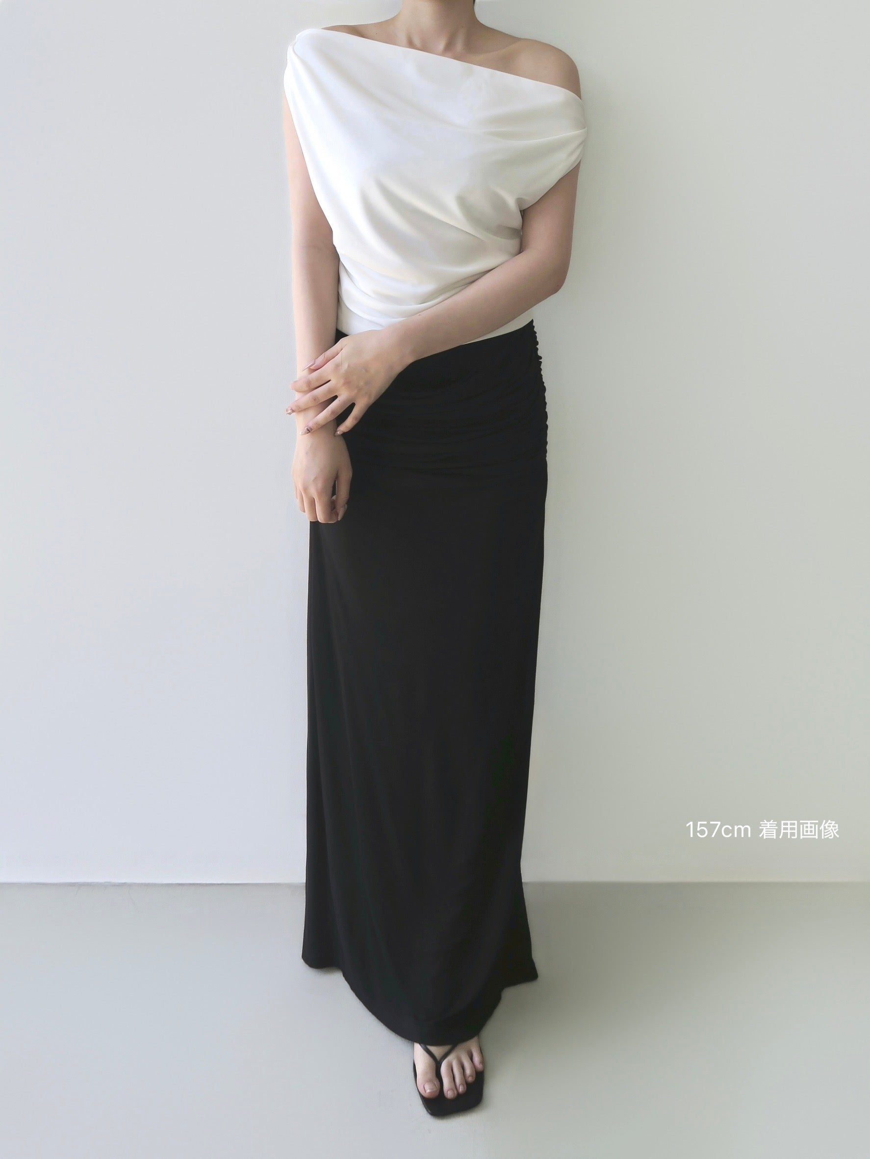 fluid drape neck top