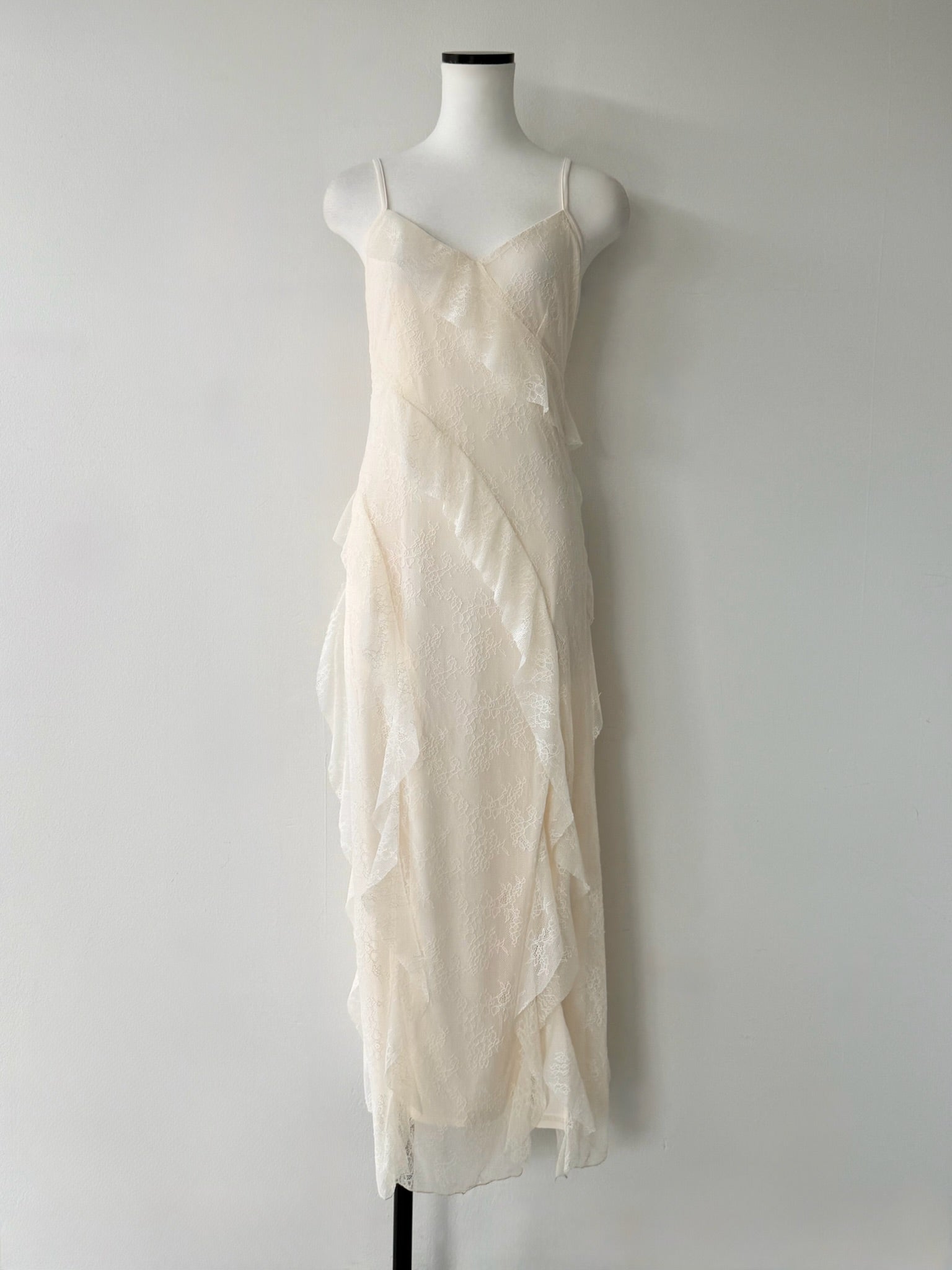 ruffle lace cami dress