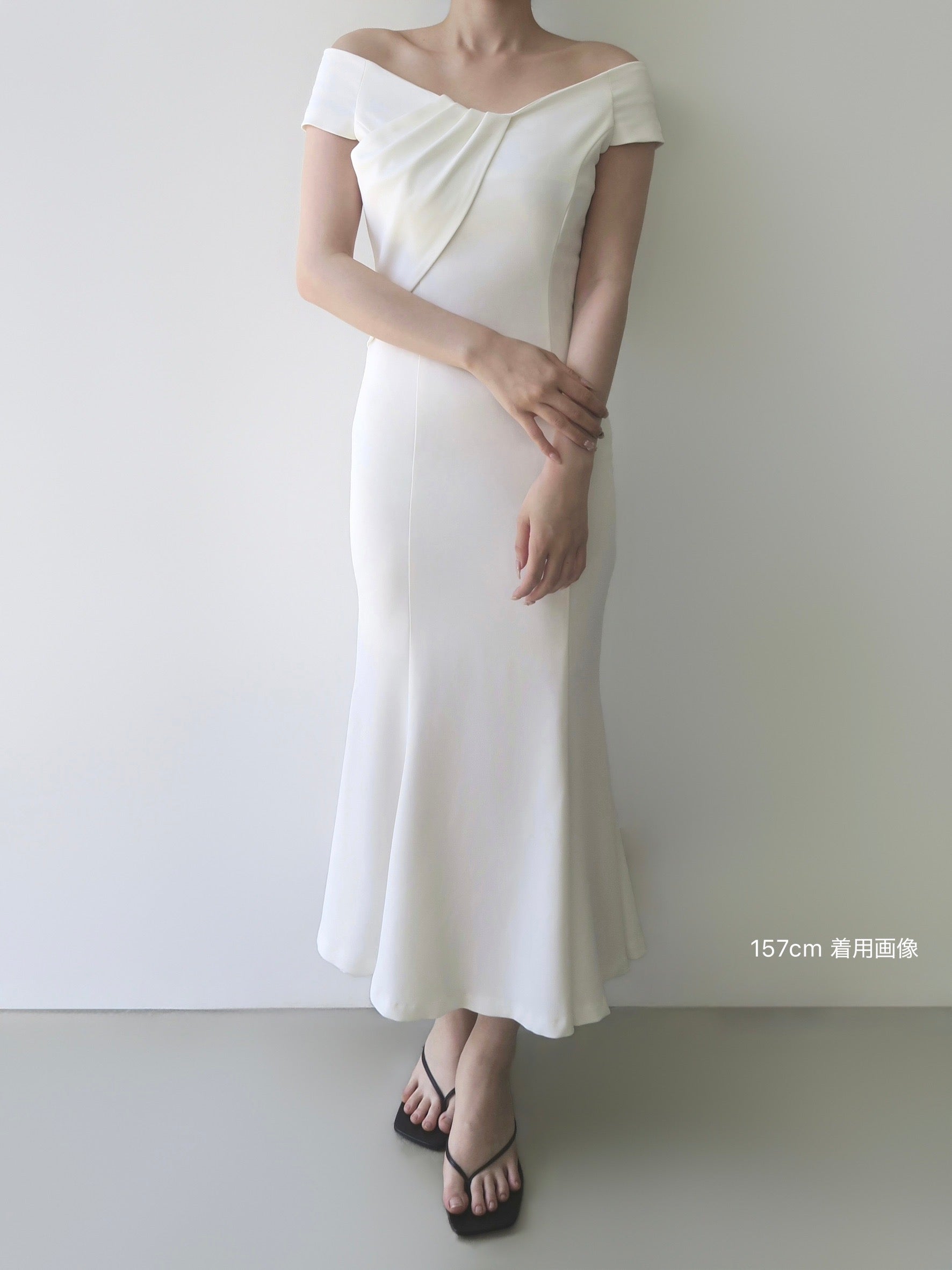 drape mermaid dress