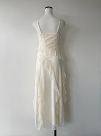 ruffle lace cami dress