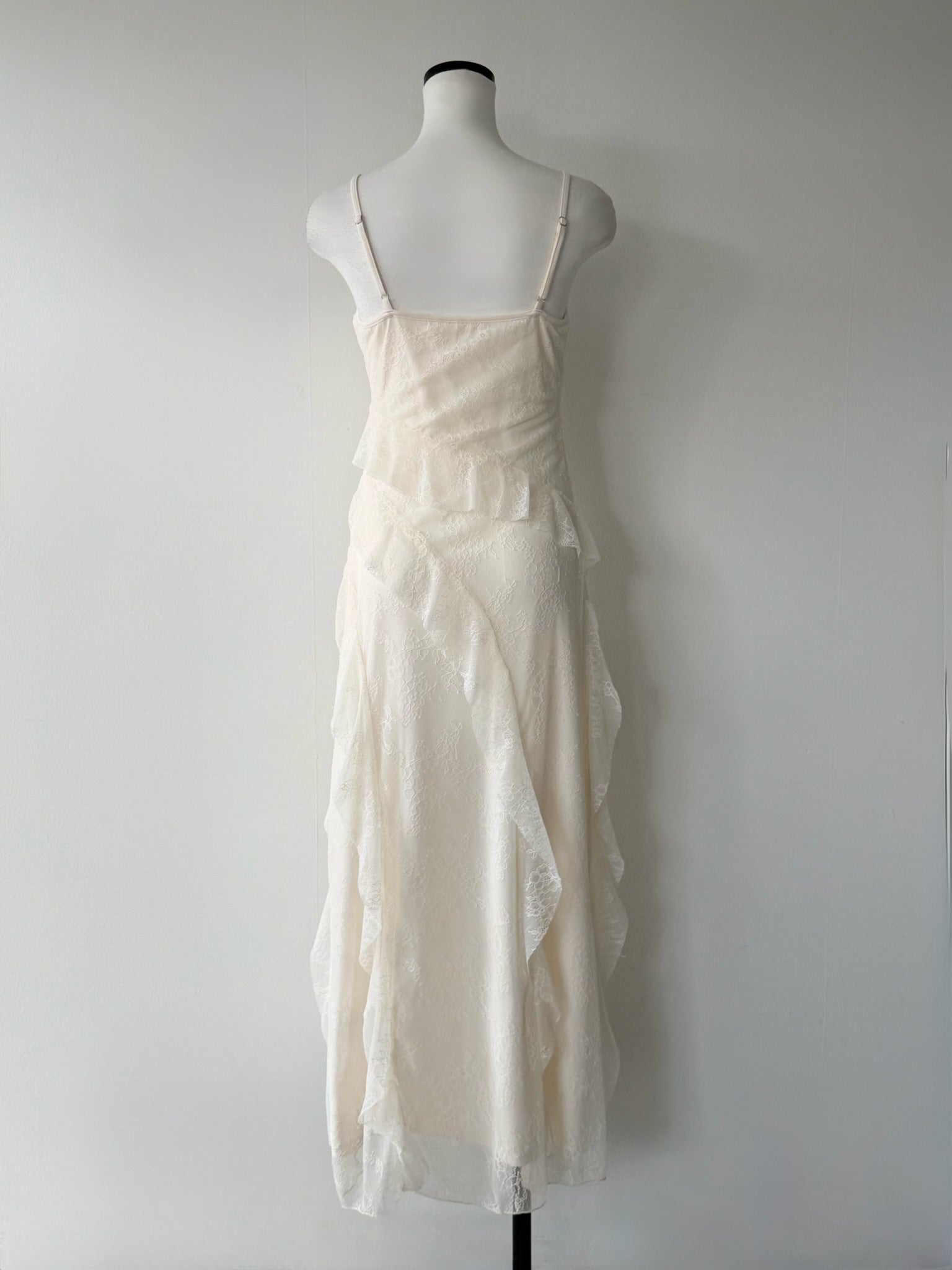 ruffle lace cami dress
