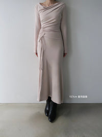 luxe shirring asymmetric dress