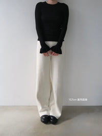 brushed seed stitch knit pants