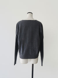 wool v-neck knit