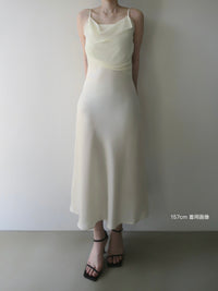 minimalist pleated long dress