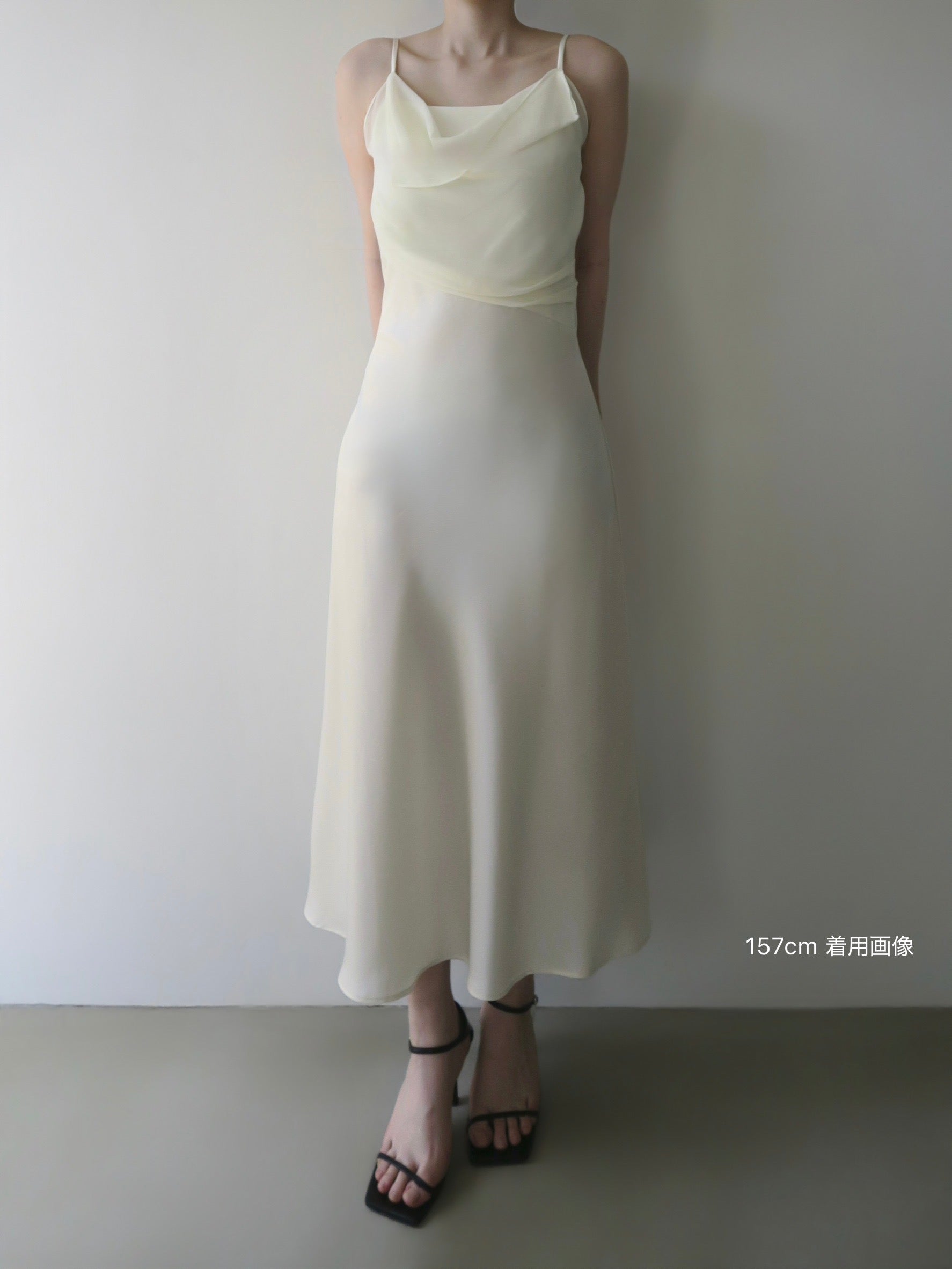 minimalist pleated long dress