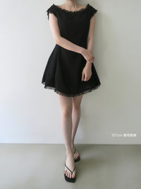 boat neck tweed mini dress (POP UP)