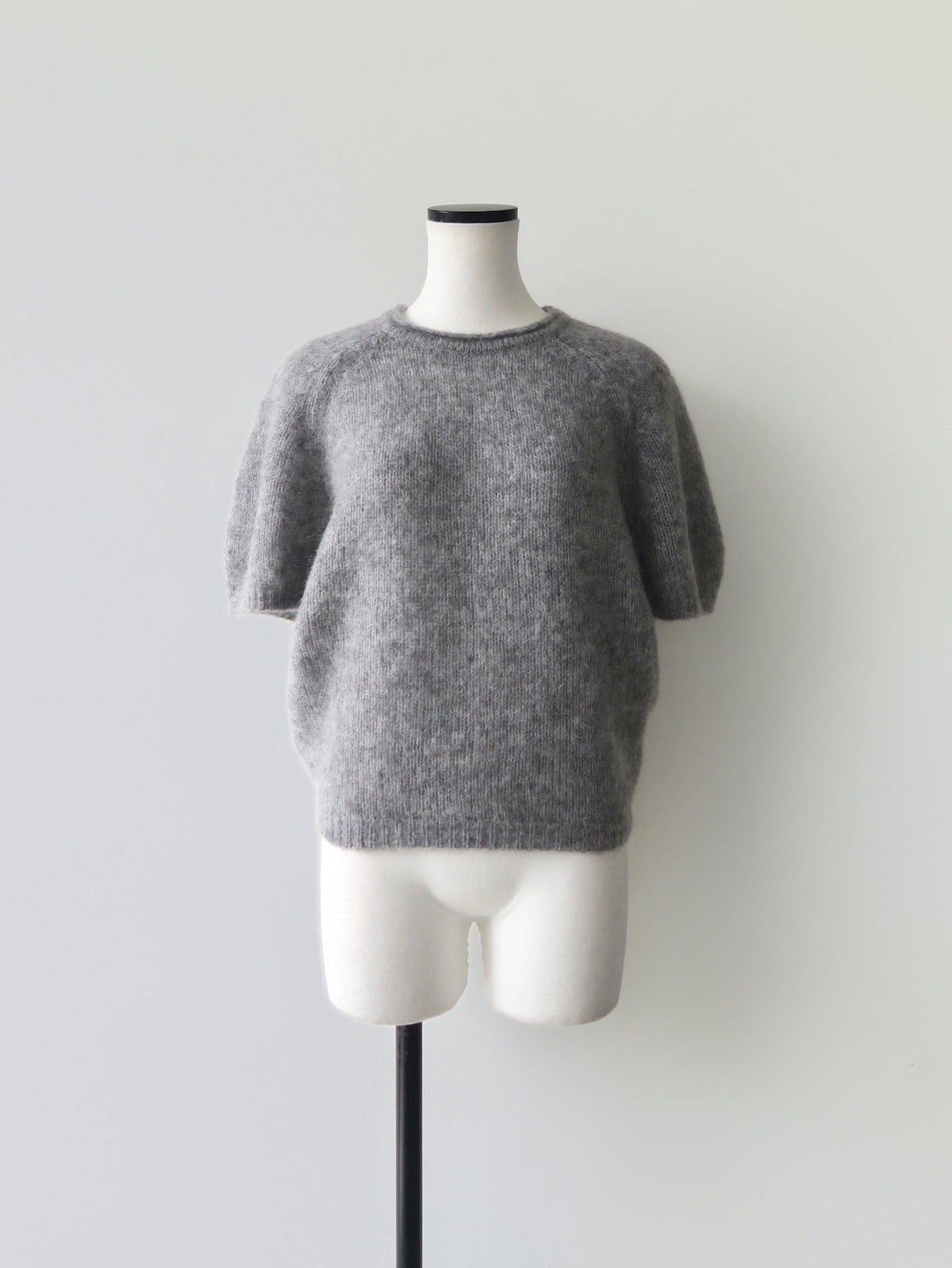 wool mohair short sleeve knit
