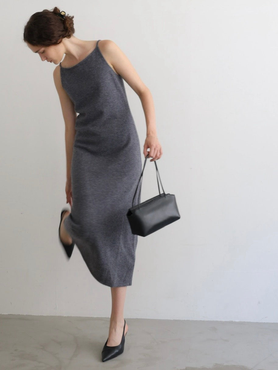 wool boat neck knit dress