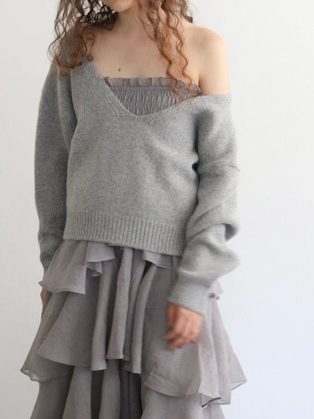 alpaca multi-way neckline knit