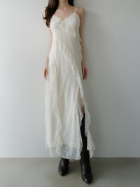 ruffle lace cami dress