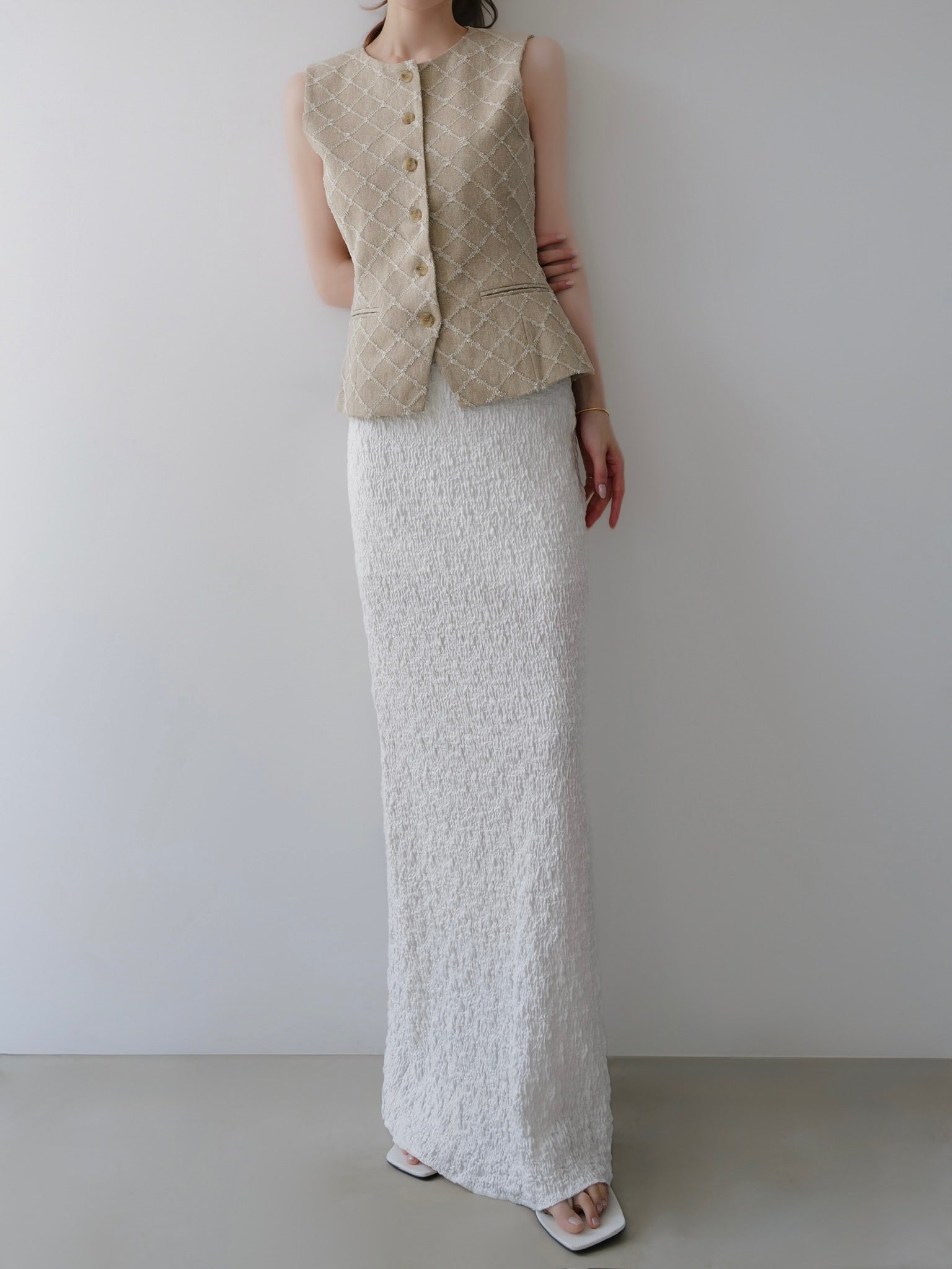 tailored diamond vest
