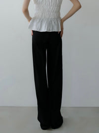 satin fluid line slacks