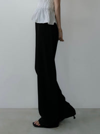 satin fluid line slacks