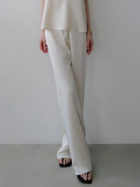 satin fluid line slacks
