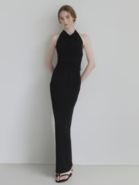 fluid halter neck setup