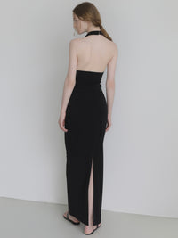 fluid halter neck setup