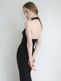 fluid halter neck setup
