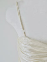 luminous gathered dress