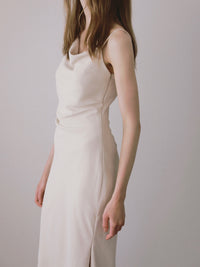asymmetry drape cami dress