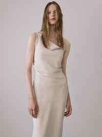 asymmetry drape cami dress