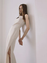 asymmetry drape cami dress
