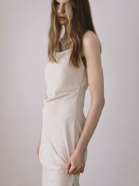 asymmetry drape cami dress